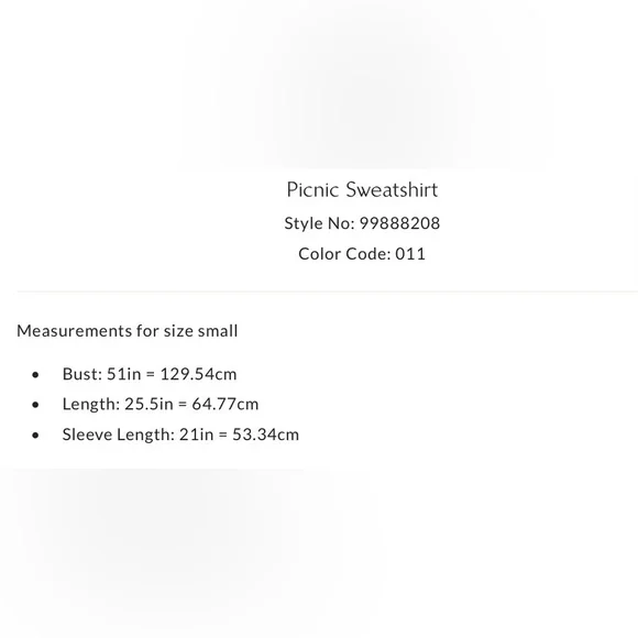 NWT Free People M Picnic Sweatshirt in Tea Cookie Cream New $98 retail - Picture 5 of 6